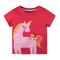 Load image into Gallery viewer, Baby Kid Boys Striped Dinosaur Animals Car Cartoon Star Unicorn Print T-Shirts Wholesale 22030818

