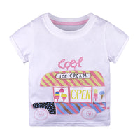 Load image into Gallery viewer, Baby Kid Boys Striped Dinosaur Animals Car Cartoon Star Unicorn Print T-Shirts Wholesale 22030818

