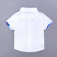 Load image into Gallery viewer, 2 Pieces Set Baby Kid Boys Color-blocking Bow Shirts And Checked Shorts Wholesale 22030826
