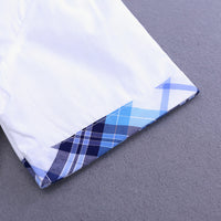 Load image into Gallery viewer, 2 Pieces Set Baby Kid Boys Color-blocking Bow Shirts And Checked Shorts Wholesale 22030826
