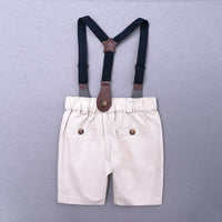 Load image into Gallery viewer, 2 Pieces Set Baby Boys Striped Shirts And Solid Color Rompers Wholesale 22030827
