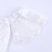 Load image into Gallery viewer, 2 Pieces Set Baby Kid Girls Solid Color Embroidered Tops Color-blocking And Lace Skirts Wholesale 22030830
