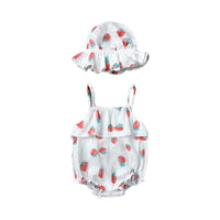 Load image into Gallery viewer, Baby Girls Fruit Print Rompers Wholesale 22030848
