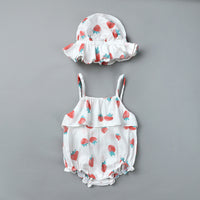 Load image into Gallery viewer, Baby Girls Fruit Print Rompers Wholesale 22030848
