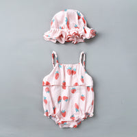 Load image into Gallery viewer, Baby Girls Fruit Print Rompers Wholesale 22030848
