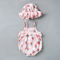 Load image into Gallery viewer, Baby Girls Fruit Print Rompers Wholesale 22030848
