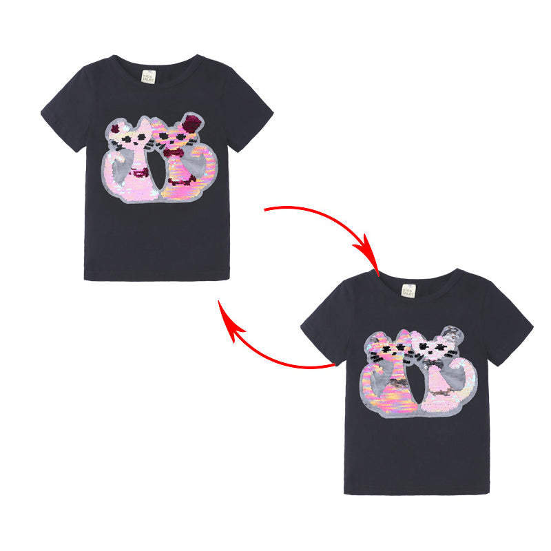 Baby Kid Girls Animals Cartoon Print T-Shirts Wholesale 22030854