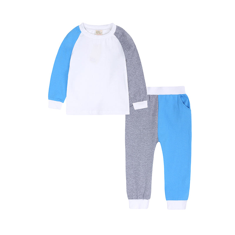 Kid Unisex Color-blocking Sleepwears Wholesale 22030896