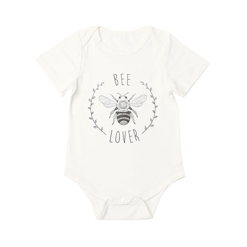 Baby Unisex Letters Animals Print Rompers Wholesale 220310102