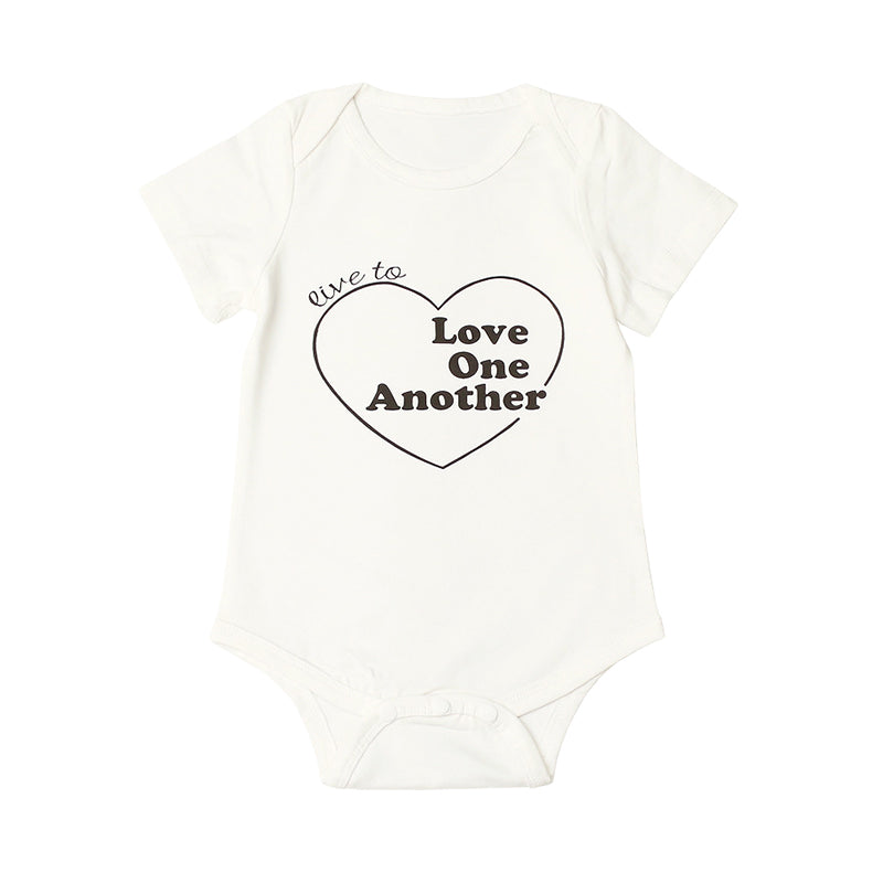 Baby Unisex Letters Love heart Rompers Wholesale 220310150