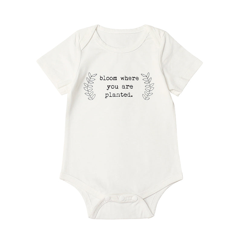 Baby Unisex Letters Print Rompers Wholesale 220310163