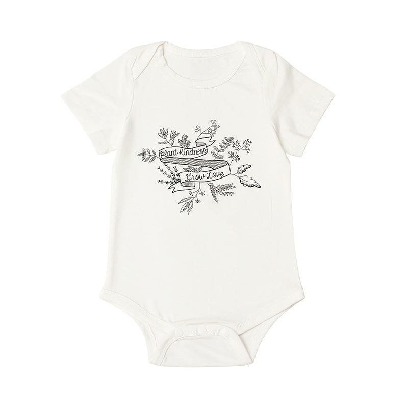 Baby Unisex Plant Print Rompers Wholesale 220310166