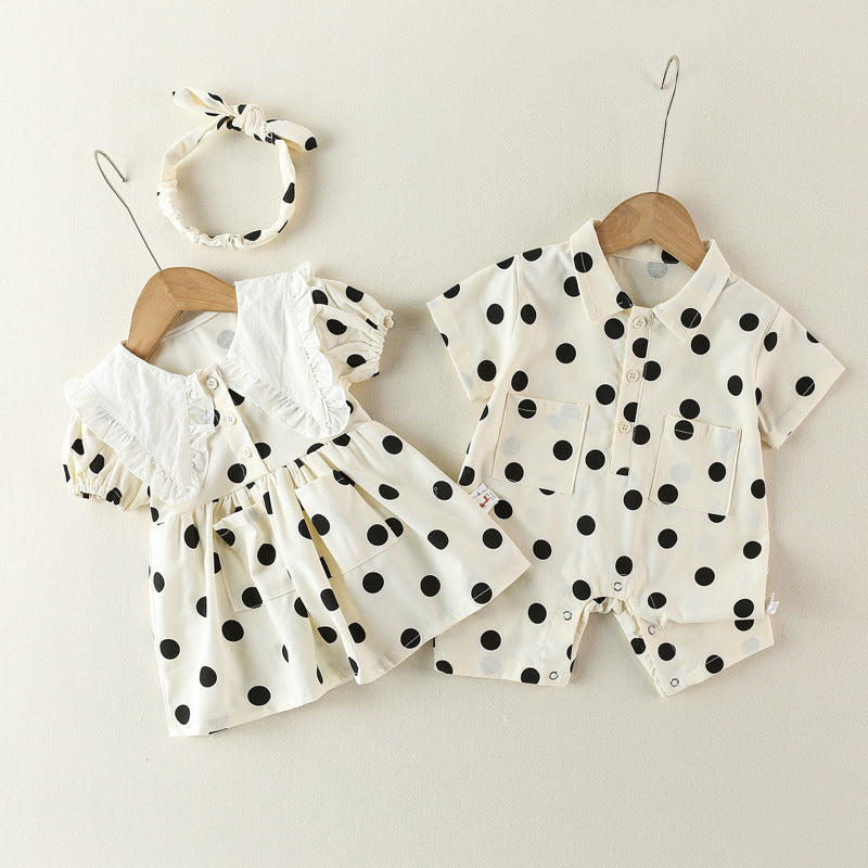 Baby Girls Polka dots Dresses Wholesale 220310182