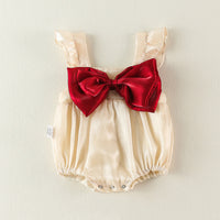 Load image into Gallery viewer, Baby Kid Girls Solid Color Bow Rompers Dresses Wholesale 220310186
