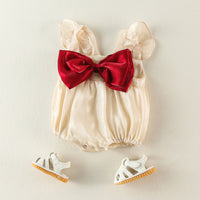 Load image into Gallery viewer, Baby Kid Girls Solid Color Bow Rompers Dresses Wholesale 220310186
