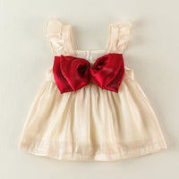 Load image into Gallery viewer, Baby Kid Girls Solid Color Bow Rompers Dresses Wholesale 220310186
