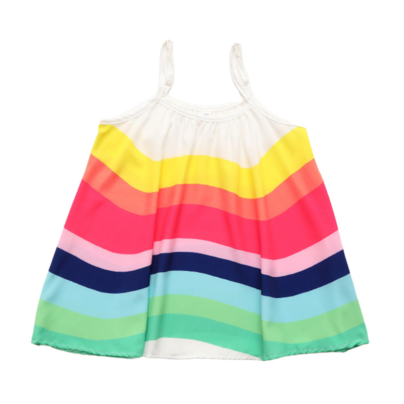 Baby Kid Girls Rainbow Dresses Wholesale 22031501