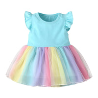 Load image into Gallery viewer, Baby Kid Girls Rainbow Dresses Wholesale 22031503
