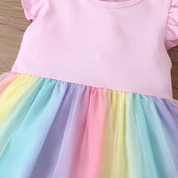 Load image into Gallery viewer, Baby Kid Girls Rainbow Dresses Wholesale 22031503
