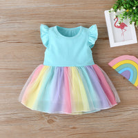 Load image into Gallery viewer, Baby Kid Girls Rainbow Dresses Wholesale 22031503
