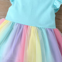 Load image into Gallery viewer, Baby Kid Girls Rainbow Dresses Wholesale 22031503
