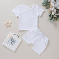 Load image into Gallery viewer, 2 Pieces Set Baby Kid Boys Solid Color T-Shirts And Shorts Wholesale 220315109
