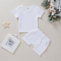 Load image into Gallery viewer, 2 Pieces Set Baby Kid Boys Solid Color T-Shirts And Shorts Wholesale 220315109

