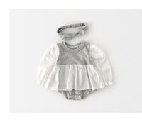 Load image into Gallery viewer, Baby Girls Color-blocking Rompers Headwear Wholesale 220315113
