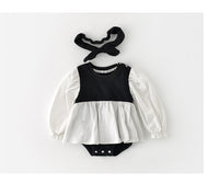 Load image into Gallery viewer, Baby Girls Color-blocking Rompers Headwear Wholesale 220315113
