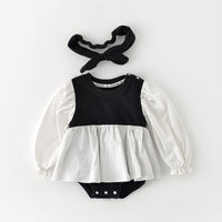 Load image into Gallery viewer, Baby Girls Color-blocking Rompers Headwear Wholesale 220315113
