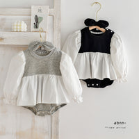 Load image into Gallery viewer, Baby Girls Color-blocking Rompers Headwear Wholesale 220315113
