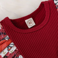 Load image into Gallery viewer, Baby Girls Flower Bow Print Rompers Wholesale 220315184
