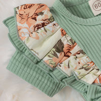 Load image into Gallery viewer, Baby Girls Flower Bow Print Rompers Wholesale 220315184
