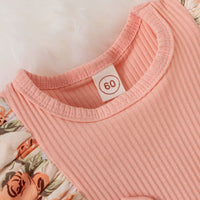 Load image into Gallery viewer, Baby Girls Flower Bow Print Rompers Wholesale 220315184
