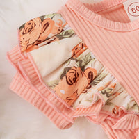 Load image into Gallery viewer, Baby Girls Flower Bow Print Rompers Wholesale 220315184
