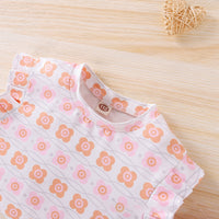 Load image into Gallery viewer, 2 Pieces Set Baby Kid Girls Flower Print Tops And Solid Color Shorts Wholesale 220315196
