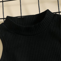 Load image into Gallery viewer, 2 Pieces Set Baby Kid Girls Solid Color Muslin&amp;Ribbed Tank Tops And Checked Skirts Wholesale 220315200
