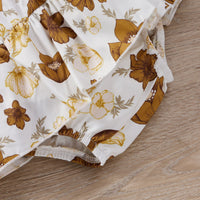 Load image into Gallery viewer, 3 Pieces Set Baby Girls Flower Print Skirts Solid Color Muslin&amp;Ribbed Tops And Headwear Wholesale 220315300
