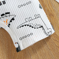Load image into Gallery viewer, Baby Kid Boys Dinosaur Star Muslin&amp;Ribbed Print Jumpsuits Wholesale 220315322
