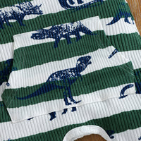 Load image into Gallery viewer, Baby Kid Boys Dinosaur Star Muslin&amp;Ribbed Print Jumpsuits Wholesale 220315322
