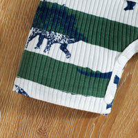 Load image into Gallery viewer, Baby Kid Boys Dinosaur Star Muslin&amp;Ribbed Print Jumpsuits Wholesale 220315322
