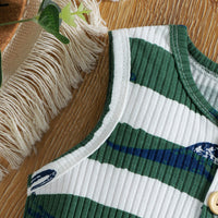 Load image into Gallery viewer, Baby Kid Boys Dinosaur Star Muslin&amp;Ribbed Print Jumpsuits Wholesale 220315322
