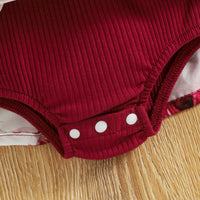 Load image into Gallery viewer, Baby Girls Flower Embroidered Muslin&amp;Ribbed Print Rompers Wholesale 220315407
