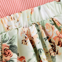 Load image into Gallery viewer, Baby Girls Flower Embroidered Muslin&amp;Ribbed Print Rompers Wholesale 220315407
