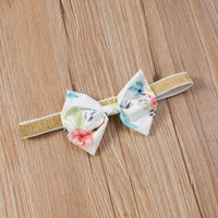 Load image into Gallery viewer, 3 Pieces Set Baby Girls Letters Print Rompers Flower Skirts And Bow Headwear Wholesale 22031588
