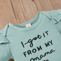 Load image into Gallery viewer, 3 Pieces Set Baby Girls Letters Print Rompers Flower Skirts And Bow Headwear Wholesale 22031588
