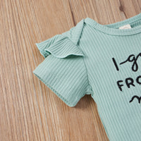 Load image into Gallery viewer, 3 Pieces Set Baby Girls Letters Print Rompers Flower Skirts And Bow Headwear Wholesale 22031588
