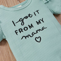 Load image into Gallery viewer, 3 Pieces Set Baby Girls Letters Print Rompers Flower Skirts And Bow Headwear Wholesale 22031588
