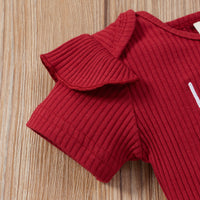 Load image into Gallery viewer, 3 Pieces Set Baby Girls Letters Print Rompers Flower Skirts And Bow Headwear Wholesale 22031588
