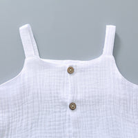 Load image into Gallery viewer, 2 Pieces Set Baby Girls Solid Color Tank Tops And Bow Shorts Wholesale 220317120
